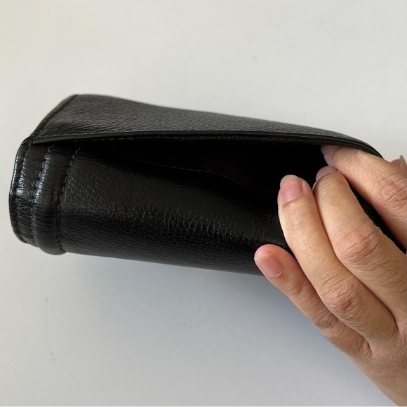 Coach Black Pebbled Leather Medium Bi-Fold Women’s Wallet - Picture 7 of 9